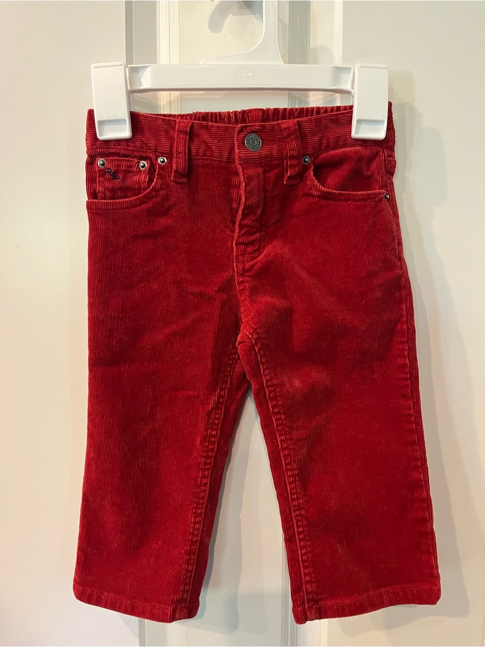 Polo Ralph Lauren Red Corduroy Toddler Pants, boys size 18 months